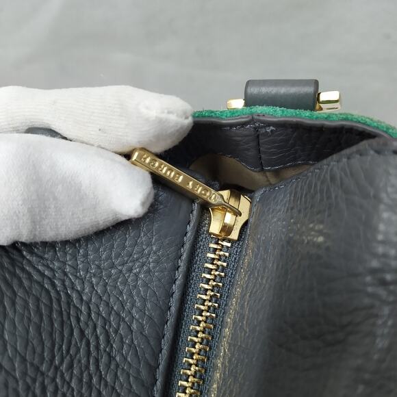 Tory Burch Multicolor Leather Suede Double Handles Zipper Satchel Shoulder Bag - Picture 13 of 16